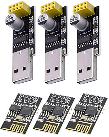 AZDelivery 3 x ESP8266 ESP-01S mit USB-Adapter WLAN WiFi Modul kompatibel mit Arduino inklusive Ebook!