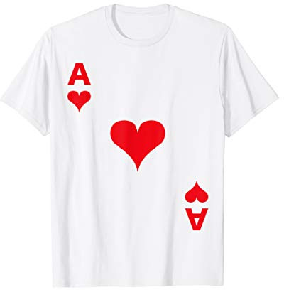 Spielkarte Herz Aß Ace Karte Kostüm Fasching Ass Gruppen T-Shirt