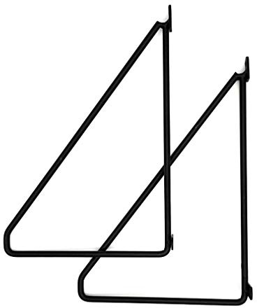 Support D'étagère de Décoration Murale de Salon de Bricolage À La Maison,Equerre Etagere Triangulaires en Fer Forgé en Métal,Equerre pour Etagere Flottants,2 Pièces (15cm/5.9in,black)