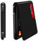 MURADIN Porte Cartes Mince en métal Anti-RFID-B, Porte Feuille Homme Tactique Minimaliste, Porte Carte Cuir Homme à Deux Volets pour Poche Frontale avec Pince à Billets (la Grille)