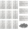 Charniere Porte Placard,Charniere Invisible,20 Pièces Charniere Inox,Charnière Plate 66x36 mm,Portes Charnières Polyvalentes Silver avec 120 Vis