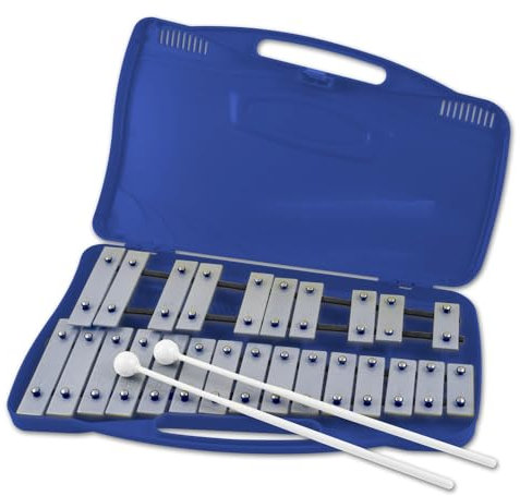 Bontempi | RainbowSounds: Metallofono Cromatico a 25 Note con Astuccio in Plastica per Esplorare Melodie Colorate, 390x235x45 mm