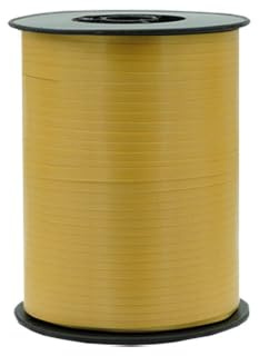 Polygeschenkband gold 500 m / 5 mm, 1 Rolle(n)