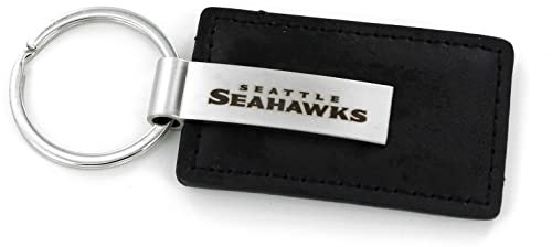 aminco NFL Seattle Seahawks Leder-Schlüsselanhänger mit lasergraviertem Logo