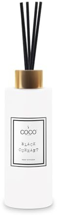 Coco by Stone 5oz Reed Diffuser (Black Currant) – Luxury Scented Oil Diffuser for Home Aromatherapy, Long-Lasting Vegan Fragrance, Elegant Home Décor and Air Freshener