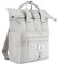 SEVENTEEN LONDON – 12L Laptop-Rucksack für Damen 15 Zoll Mädchen Jungen Schulrucksack Wasserabweisendes Nylon Gefalteten Roll Top Rucksack in Hellgrau für Universität/Reisen/Herren – 'Canary Wharf'