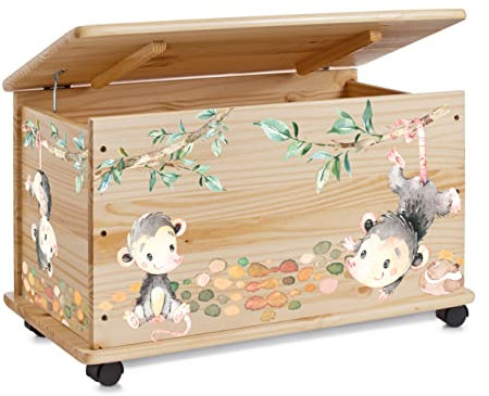 Farbklecks-Collection Spielzeugkiste Opossum - Spielzeugkiste Holzkiste Kinderzimmer Deko personalisierbar