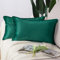 Madizz 2er Set Samt Dekorativ Zierkissenbezüge Luxus Stil Kissenbezug für Sofa für Schlafzimmer Dunkelgrün 30x50 cm Rechteckigig