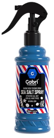 Gabri Professional Sea Salt Spray 250 ml, Salzspray für Haare, Beach Waves & natürliche Textur, Volumen Spray für Männer & Frauen, mit Aloe Vera & Glycerin, für mehr Griff und Strandlook