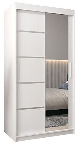 ABIKSMEBLE Armoire Porte coulissante Miroir Verona 2 - Dressing Chambre Adulte - Penderie Vetement Dressing - Garde Robe - Placard Chambre - Armoire 2 Portes - Closet
