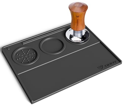 YMWVH Tamper Matte, Tamping Matte aus Premium Silikon Tamperstation Anti-Rutsch Kaffee Stampfmatte Espresso Tampermatte für Siebträger, Tamper Ablage 9.84inch x 7.87inch