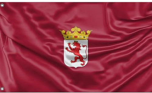 Bandera de León de España | Impresión de diseño único | 90 x 150 cm