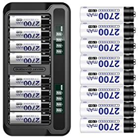 Batería Recargable 5 9v Cargador Smart Set No.5 1.2V NiMH Alta Capacidad (Color : B)