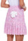 M MOTEEPI Tennisrock Damen Hosenrock Skirts Skort 19 Knielang Ruffle Saum Rock mit Hose Drunter Rock Damen Fahrradrock Golfrock Hohe Taille mit 3 Taschen Kristall-Rosa XL