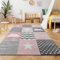 SIMPEX Teppich Kinderzimmer Herz und Stern Design Kurzflor Kinderteppich mädchen Spielteppich Modern Design Babyzimmer Teppiche für Junge und Mädchen Extra Weich und Antiallergen 200 x 290 cm