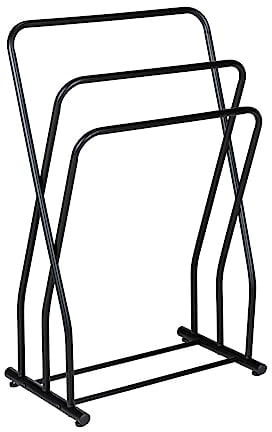 WENKO Handtuchständer Mod. Granelli freistehender Kleiderständer aus Metall Schwarz matt geeignet für Badezimmer mit 3 Handtuchstangen im Industrial Look Maße 53 x 80 x 31 cm lackierter Stahl