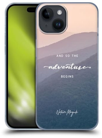Head Case Designs Offizielle Nature Magick Berge So Beginnt Das Abenteuer Zitat Harte Rueckseiten Handyhülle Hülle Huelle kompatibel mit Apple iPhone 15