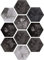 Hexagon Fliesen Selbstklebend, 10 Stück Bodenbelag Selbstklebend aus PVC, Simulation, 23×11,5×20cm, Wasserdicht Und Rutschfest, Bodenaufkleber Selbstklebend für Wohnzimmer, Badezimmer, Bodenfliesen
