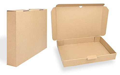 Hairlich 25 Maxibriefkarton 350x250x50mm Braun (25 Stück) | Versandkarton | | Karton zum verschicken | Büchersendung | Versand Post Tasche | Faltschachtel | DHL Hermes GLS Warensendung |