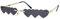 O-Kinee Herzförmige Sonnenbrille, Retro Sonnenbrille in Herzform, lustige Sonnenbrille, Sonnenbrillen Dekoration für Hippie Party, ideal für Partys und Fotos（Grau）