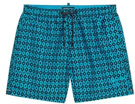 Superdry Herren 15-Zoll Badeshorts aus recyceltem Material mit Print Marineblau Geometrischer Print L