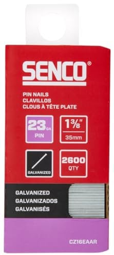 SENCO CZ16EAAR 1-3/8 23 Gauge Pin Nails, Galvanized Finish 2,600 Count Pack