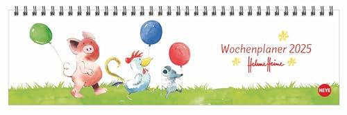 Helme Heine Wochenquerplaner - Kalender 2025 - Heye-Verlag - Tischkalender quer mit Schulferien - 32,5 cm x 9,3 cm