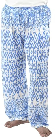 PANASIAM Relax Pants ISAN, White Light Blue, L