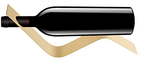 Weinregale, Arbeitsplatte, Einzelner Weinflaschenhalter, Weinflaschenregal, S-förmiger Weinständer, Halter, Weinglas-Organizer, Ausstellungsregal Für Zuhause, Küche, Barschränke(Gold)