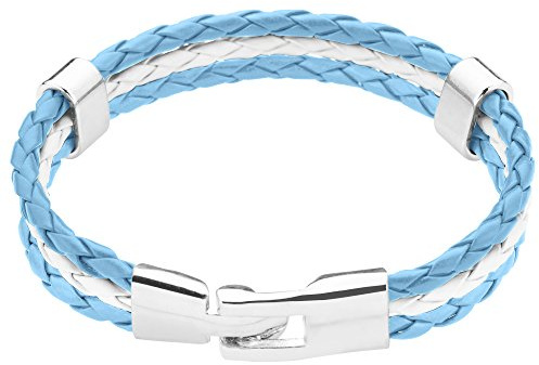 Taffstyle Armband Armreif geflochten Leder Fahne Motiv Fussball EM WM Fanartikel Land Flagge Ärmel Schmuck Damen oder Herren