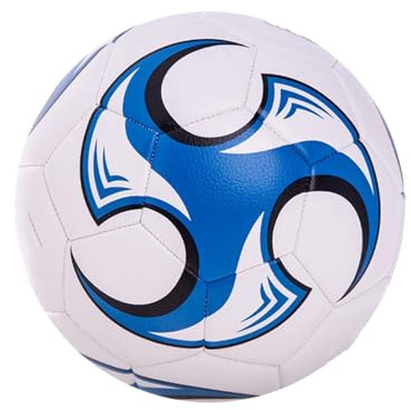 kesurpae Fußball der Größe 5, konzipiert für Jugendfußballspiele. Maschinengenähte PVC Einsätze für zusätzliche Haltbarkeit, weiß Blau