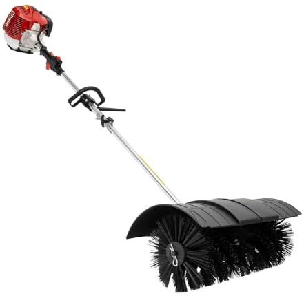 Kehrmaschine Benzin Handgeführt 52cc 2.3 PS 2-Takt Benzinbetriebene Kehrbesen Schneeschieber Handkehrmaschine Kehrbesen für Hausmeistertätigkeiten 1.7kw