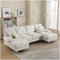 Sapgaks Sektionalsofa in U-Form, modernes Schlafsofa, 4-Sitzer, gepolstertes Möbelstück, modernes Design, Chenille-Stoff (beige)