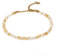 BERGERLIN Bracelet de cheville en citrine jaune - Bracelet de cheville jaune facetté - Or - XS-S
