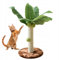 QLS Kratzbaum für Katzen 52 cm Palme Sisalseil mit interaktivem Ball Grün