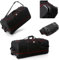 YHYEH 32 Reisetasche mit Weichen Seiten, Faltbar und mit Rollen, Erweiterbar von 110L auf 140L, Rolltasche mit 2 Rollen und Mehreren Taschen,Schwarz-rot