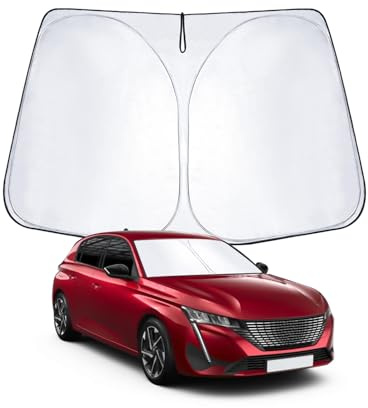 Parasol para Parabrisas Compatible con Peugeo-t 308 408 SW Hybrid 2022-2024 2025 2026, Parasol Parasol para Nuevo 308 año de fabricación 2021 con protección UV, enfriamiento