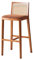 GLigeT Barhocker Rattan Barhocker Zurück Hochstuhl Bar Restaurant Massivholz Gepolsterte Kissen Barhocker Thekenhocker