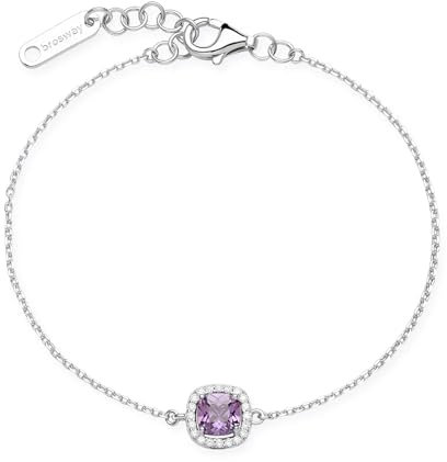 Brosway Bracciale da Donna Collezione Fancy della Linea Magic Purple. Bracciale in Argento 925 rodiato, e zirconi Viola. La Lunghezza è: 18 cm. La referenza è: FMP123