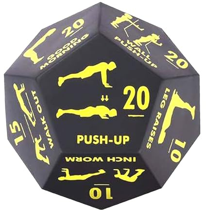 Übungswürfel: 12-seitige Übungswürfel, Anti-Slip Aerobic und Kerntrainingsball | Fitness-Zubehör, ideal für Ganzkörpertraining, Klassen