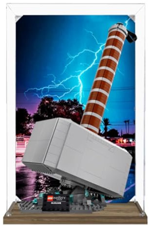 Acrylic 3mm Display Box for Lego 76209 Thor's Hammer Model, Transparent Dustproof Display Box, Compatible with Lego 76209 Model (Model Not Included) (Style B)