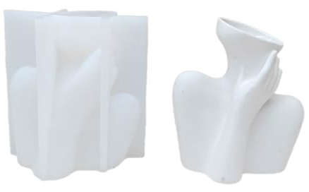 Moule créatif en silicone humain pour pots de fleurs, vase, béton, ciment et résine époxy, outil de moulage pour bricolage, jardin, moules en silicone
