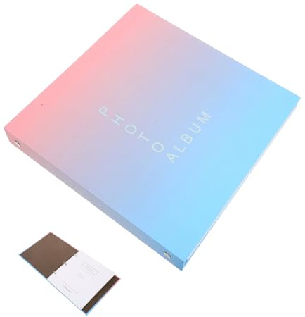 Homoyoyo Pressed Flower Photo Album mit Selbstklebenden Seiten Ring Binder DIY Scrapbook Album Kit für Getrocknete Blumen Sammlung Hochzeit Shower Familie Reise