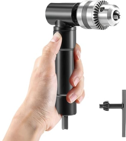 Adattatore mandrino 90 gradi, mandrino a serraggio rapido 1-10 mm, attacco angolare 90 gradi adattatore per trapano ad angolo retto, attacco angolare 90 gradi prolunga per trapano 90 gradi trapano ad