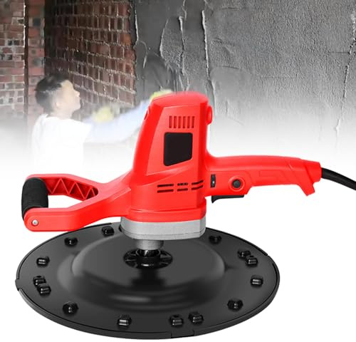 Levigatrice per Muri e Pavimenti Professionale 1280W, Frattazzatrice Elettrica per Cemento e Malta con 6 Velocità Regolabili 40-300 Giri/Min, Macchina Levigatrice per Levigatura e Lucidatura