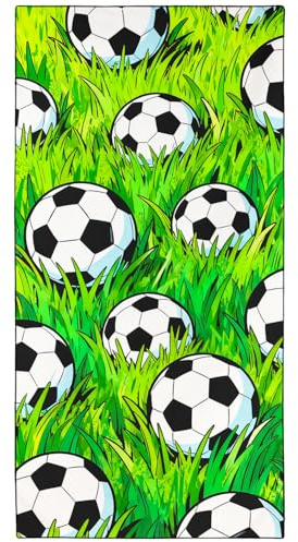 Zomer Mikrofaser Strandtuch 180x90cm Badetuch Groß Leicht Schnelltrocknend Sandfrei Strandhandtuch XXL für Sport Travel Camping Beach Gym, Fußball