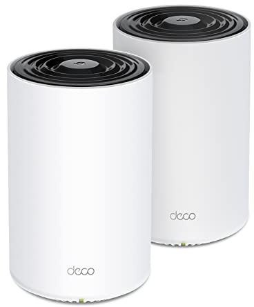TP-Link Deco PX10 WiFi 6 Powerline Mesh WLAN Set (2er-Pack), AV1000 Powerline + AX1500 Dualband Router & Repeater, 3 × Gigabit-Ports, WPA3, empfohlen für Häuser mit 2-3 Schlafzimmern