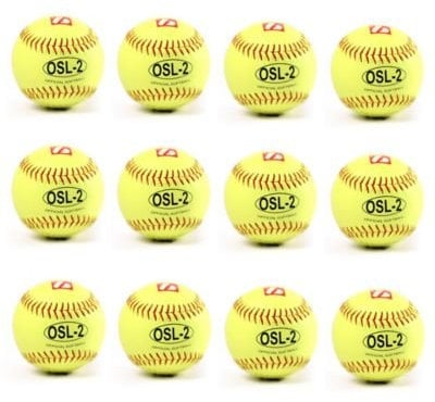 BARNETT OSL-2 Balle de compétition Softball, 12'', Jaune, 1 douzaine