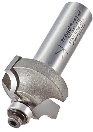 Trend Professional Bearing Guided Ovolo Router Cutter, 6.3mm Radius, 1/2 Inch Shank, 28.7mm Cut Diameter & 13mm Cut Length, Three Bearings, Tungsten Carbide Tipped, 40/13X1/2TC