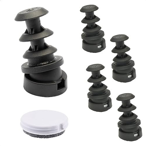 Wagner QuickClick® Stuhlgleiter wendbar Wollfilz + Kunststoff - 8tlg-Set Gelenkgleiter zum Einstecken in Rundrohre - Duo - Innendurchmesser Ø 16 mm/Außendurchmesser Ø 20 mm - Made in DE - 15832200